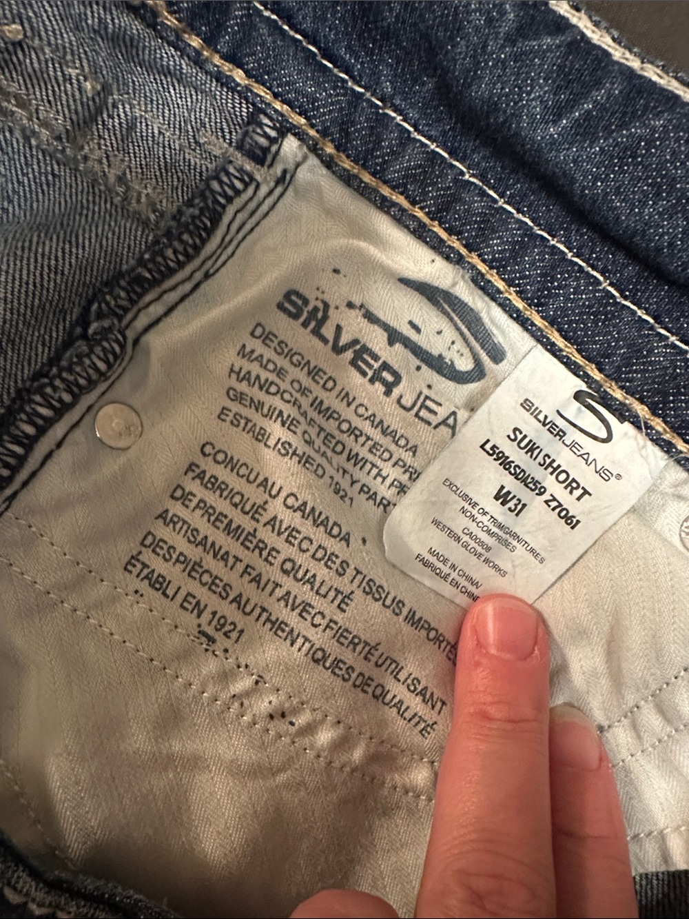 Silver Jeans Blue Denim Jean Shorts - Picture 2 of 4